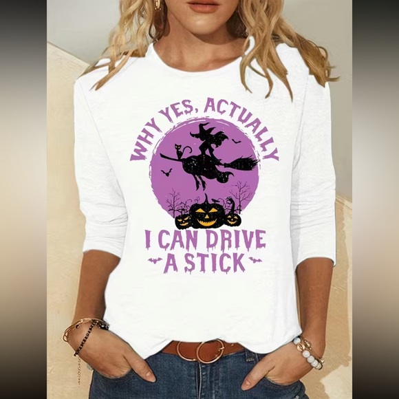 boutique Tops - NEW, Funny, Halloween Graphic Longsleeve Shirt
